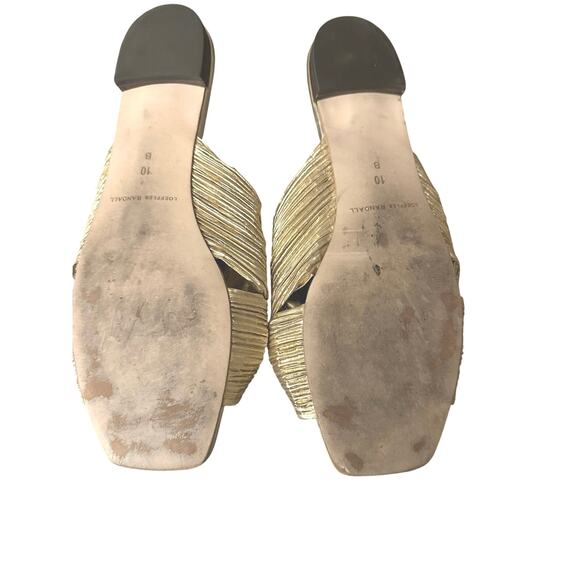 Loeffler Randall - Daphne Gold Bow Slide Sandal - Size 10B - Picture 7 of 10